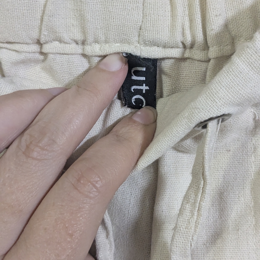 Utcoco Cream Drawstring Pants - Picture 5 of 7